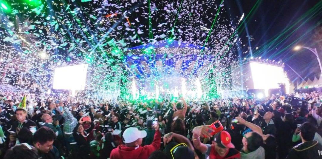 México recibió el año con la fiesta latina más grande del mundo 