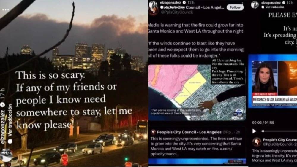 Eiza Gonzalez brinda refugio a los afectados de los incendios en California Eiza Gonzalez brinda refugio a los afectados de los incendios en California