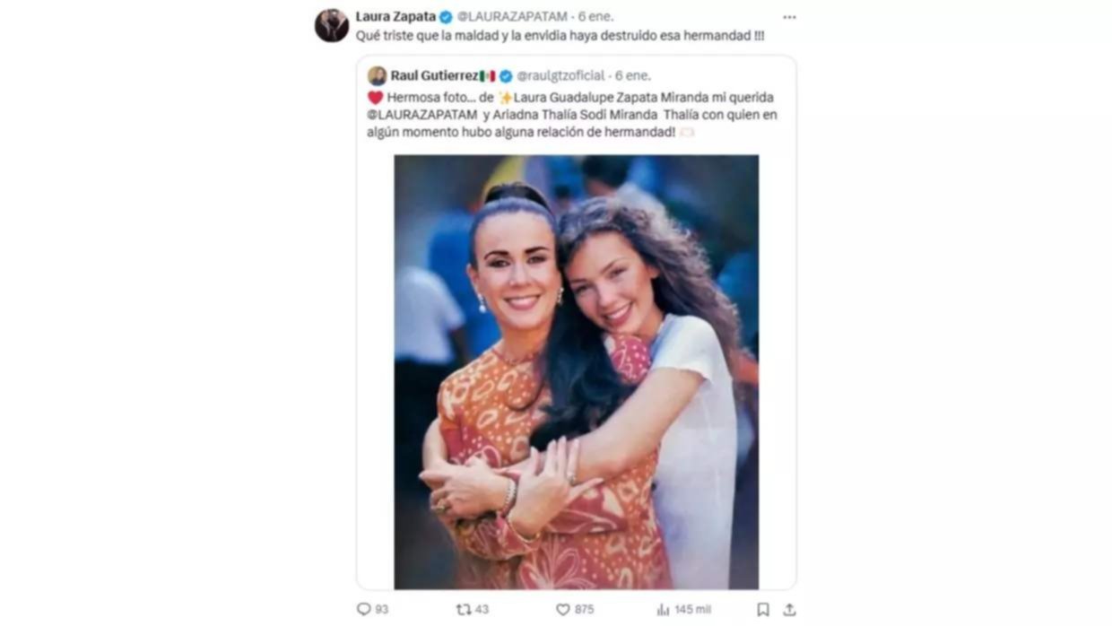  Laura Zapata hace una nueva confesión sobre su relación con Thalía 