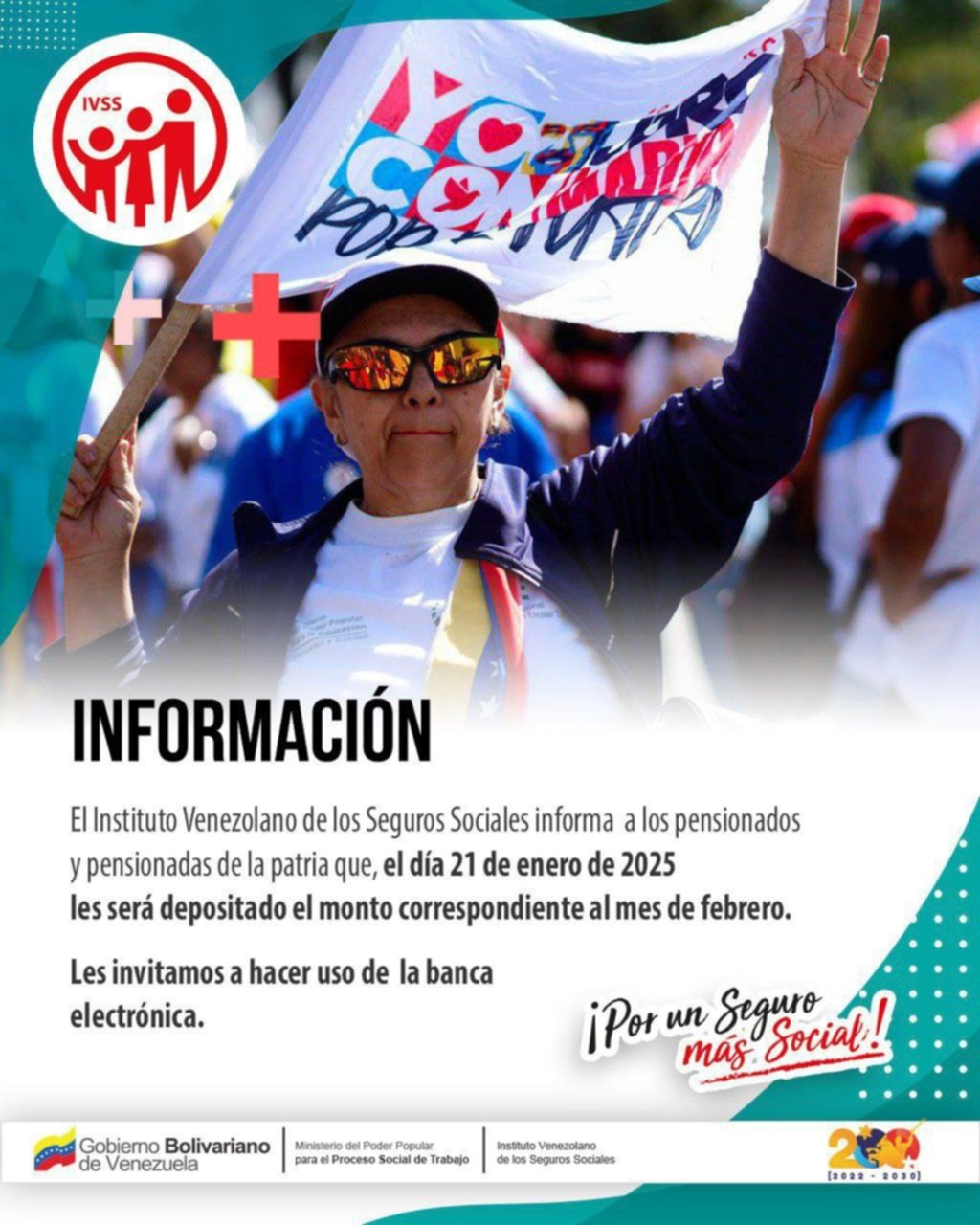Fecha confirmada: Anuncian pago de febrero para los pensionados del IVSS Fecha confirmada: Anuncian pago de febrero para los pensionados del IVSS