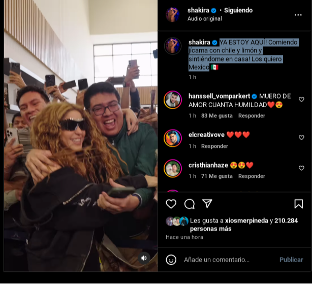 Shakira llegó a México comiendo: aquí las imágenes