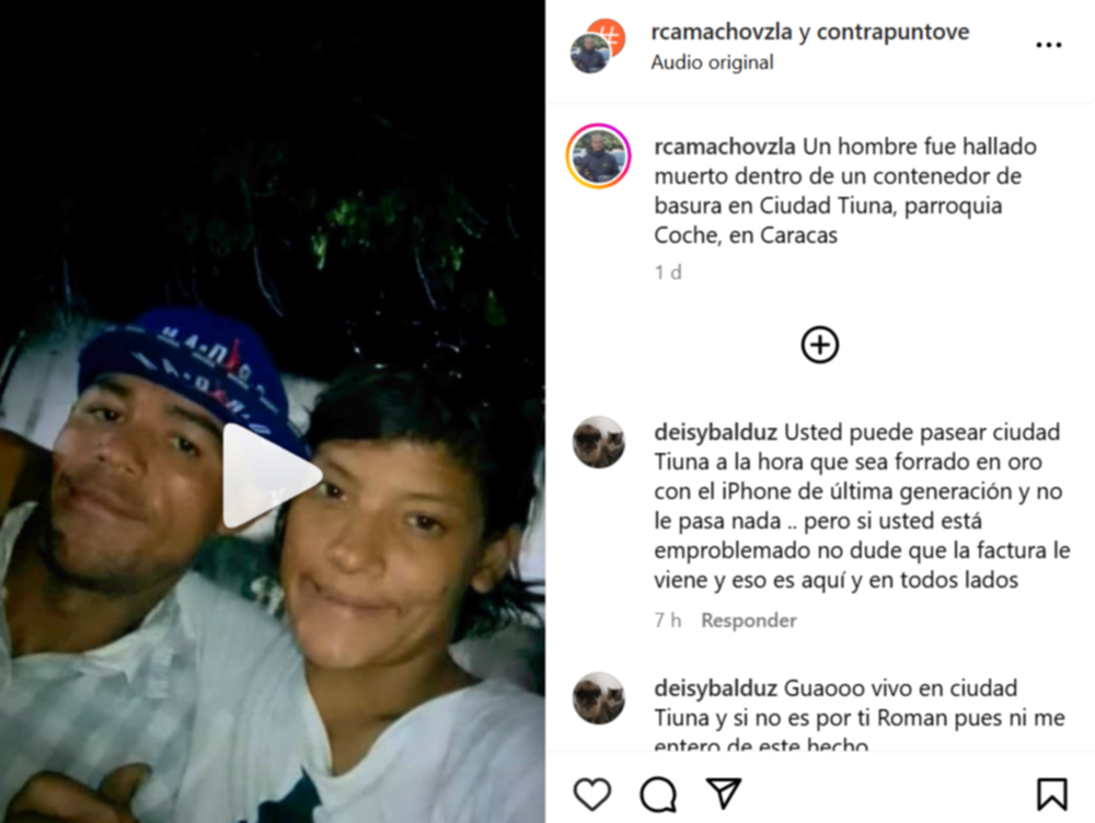 Caracas: Hallan cadáver de un hombre dentro de un contenedor de basura