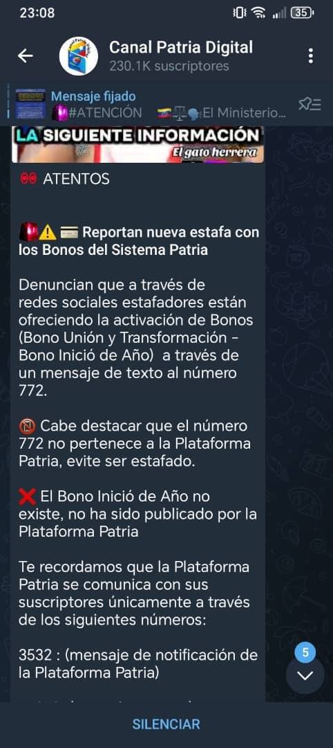 Con este número estafan a beneficiarios del Sistema Patria: lo difunden en redes sociales