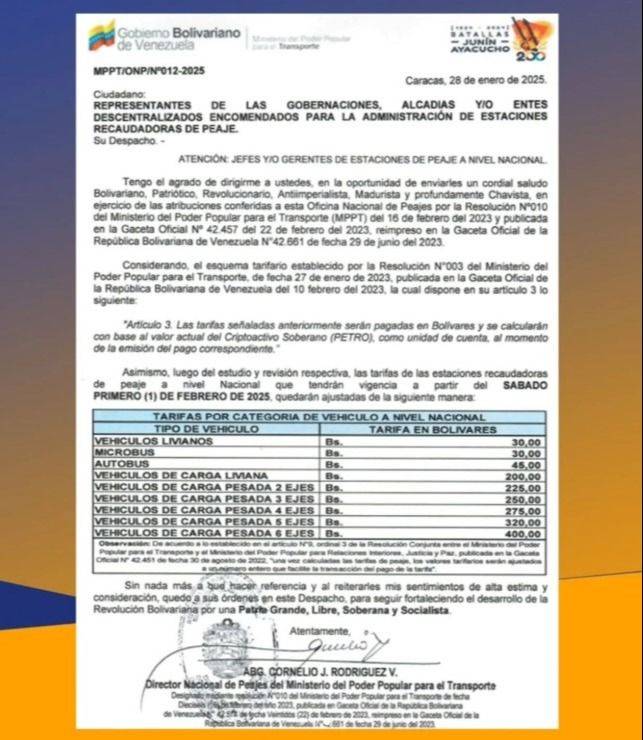 Desde el sábado 1 de febrero aumentan las tarifas en peajes de todo el país: estos son los precios
