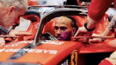 Lewis Hamilton sufre accidente en las pruebas privadas de la Scuderia Ferrari: impactó sobre las barreras  Lewis Hamilton sufre accidente en las pruebas privadas de la Scuderia Ferrari: impactó sobre las barreras
