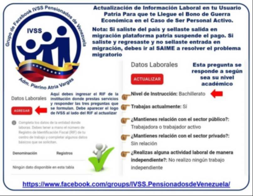 Arranca 2026 recibiendo el Bono de Ingreso de Guerra Económica: así puedes actualizar tu información laboral