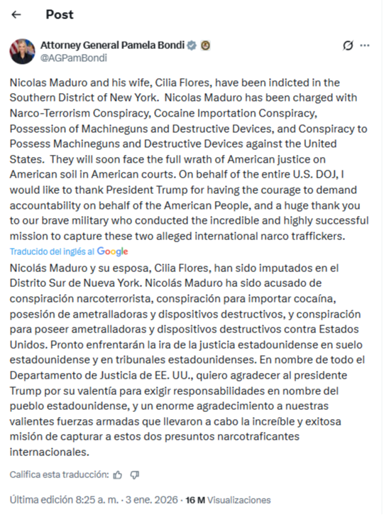 En video: Maduro llega a la oficina de la DEA en Nueva York En video: Maduro llega a la oficina de la DEA en Nueva York