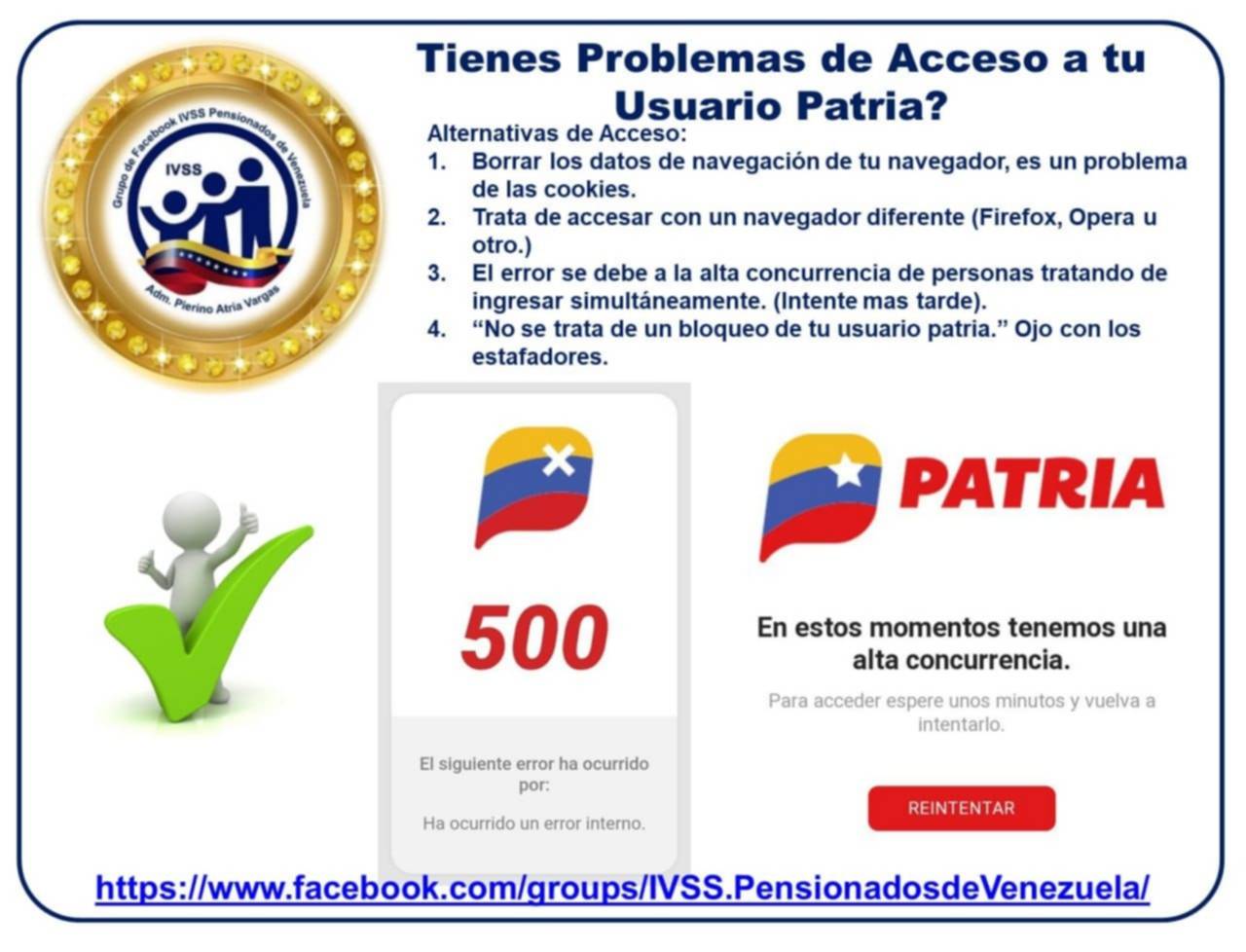¿Tienes problemas para acceder al Sistema Patria? Estas son las recomendaciones