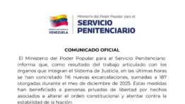 Ministerio Penitenciario anuncia 116 nuevas excarcelaciones en el marco de la revisión de causas judiciales