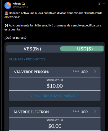 Banesco activa una nueva cuenta en divisas electrónica este 20 de enero: esto se sabe