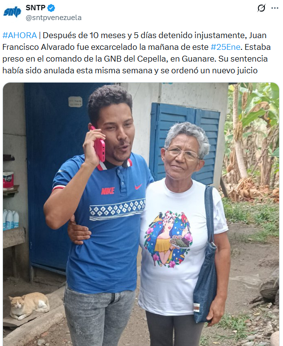 Procesados por causas políticas: estudiante de periodismo entre el grupo de excarcelados este 25 de enero