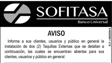 BANCO SOFITASA AVISO 07 FEB 2025