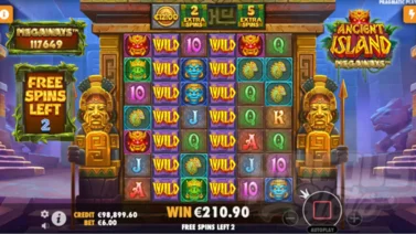 Ganancias épicas te esperan en Ancient Island Megaways. ¡Juega ya en MeridianoBet!
