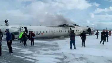 Avión vuelca tras aterrizar en Aeropuerto Pearson de Canadá: Reportan 19 heridos Avión vuelca tras aterrizar en Aeropuerto Pearson de Canadá: Reportan 19 heridos