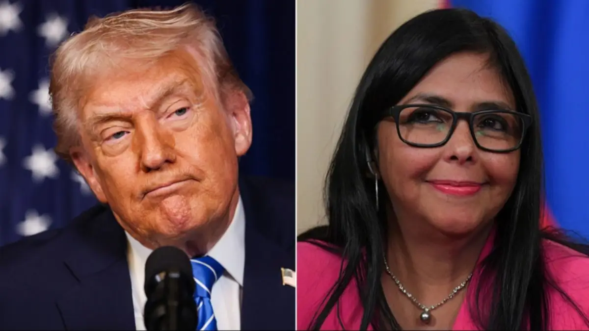 Donald Trump y Delcy Rodríguez