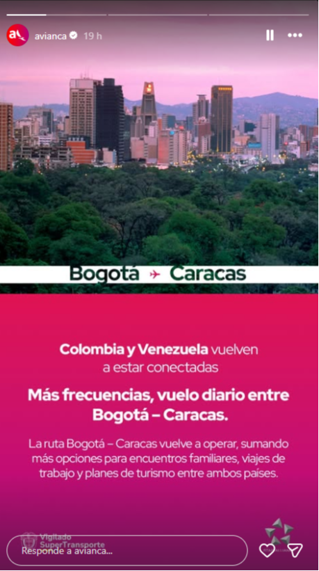 Avianca retoma vuelos diarios a Caracas: fechas, rutas y frecuencia
