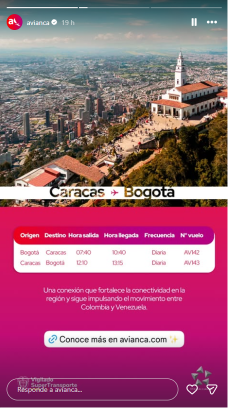 Avianca retoma vuelos diarios a Caracas: fechas, rutas y frecuencia