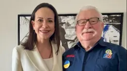 María Corina Machado se reúne con expresidente de Polonia, Lech Wałęsa: detalles del encuentro