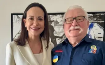 María Corina Machado se reúne con expresidente de Polonia, Lech Wałęsa: detalles del encuentro
