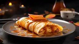 Postre con bajo índice glucémico y alto contenido en fibra: Crepes de manzana