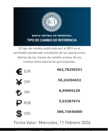 Dólar y euro BCV para hoy 11 de febrero: así se cotizan las monedas oficiales Dólar y euro BCV para hoy 11 de febrero: así se cotizan las monedas oficiales