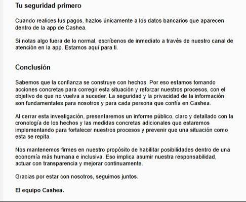 Cashea envía correos a usuarios que pudieron verse afectados con la filtración de datos personales: detalles