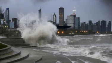 lago michigan huron tormenta olas