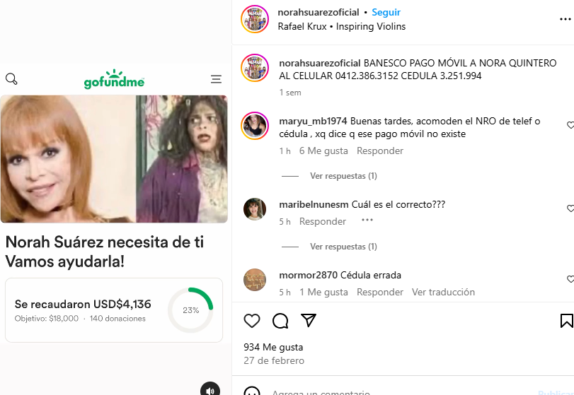 Norah Suárez solicita ayuda económica: La actriz reaparece tras ser diagnosticada con cáncer