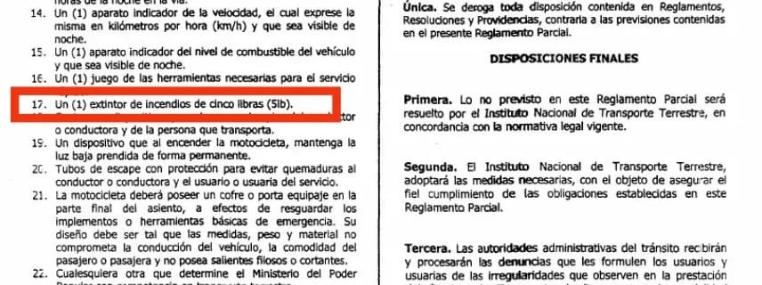 Uso de extintores en motos: Esto dice el INTT de quiénes deben poseerlo Uso de extintores en motos: Esto dice el INTT de quiénes deben poseerlo