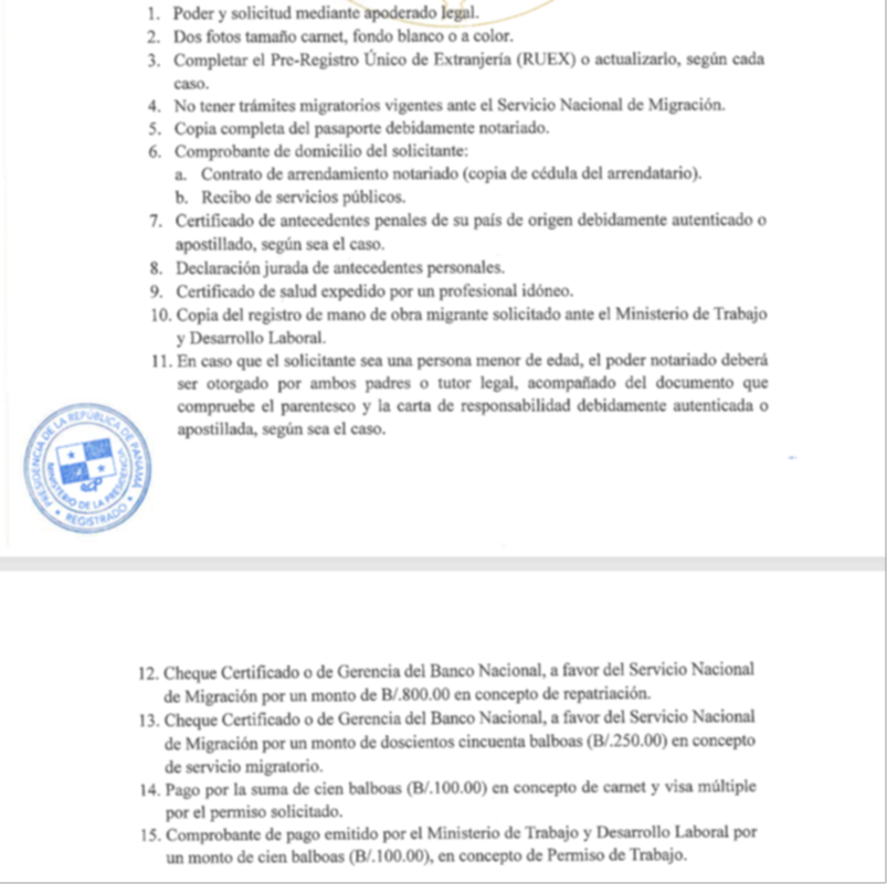 Permiso de Protección para migrantes en Panamá: Anuncian requisitos y precios para tramitarlo