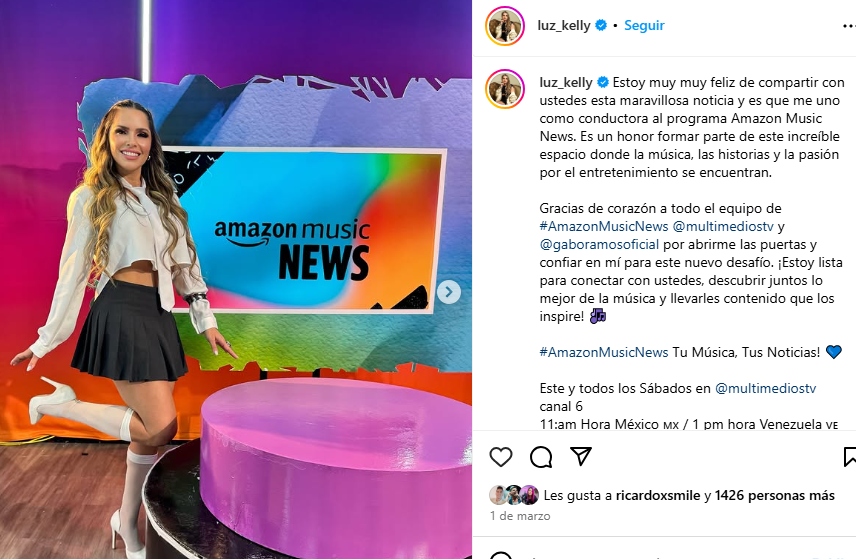 ¡PROGRAMA INTERNACIONAL! “Amazon Music News” tiene a la venezolana Luz ...