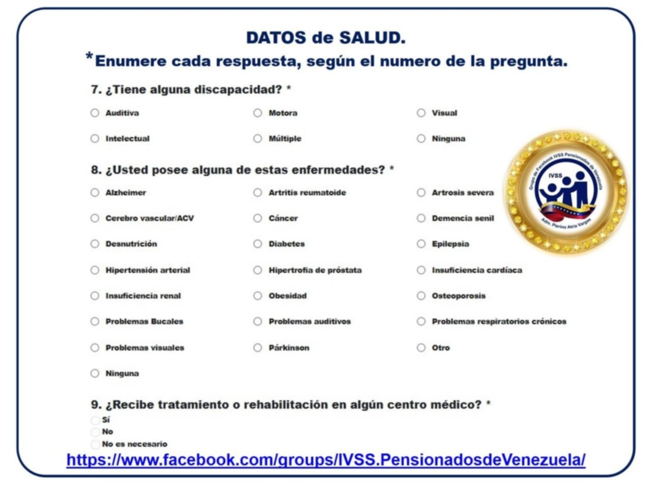 Registro Nacional para los Adultos Mayores de la Patria: Ocho datos de salud en la planilla