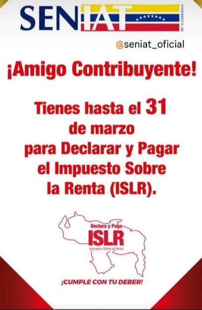 Puede pagar el ISLR hasta el 31 de marzo: estos son los bancos disponibles