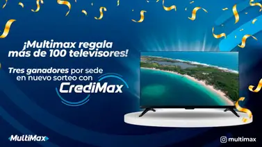 ¡Multimax regala más de 100 televisores! Tres ganadores por sede en nuevo sorteo con CrediMax ¡Multimax regala más de 100 televisores! Tres ganadores por sede en nuevo sorteo con CrediMax