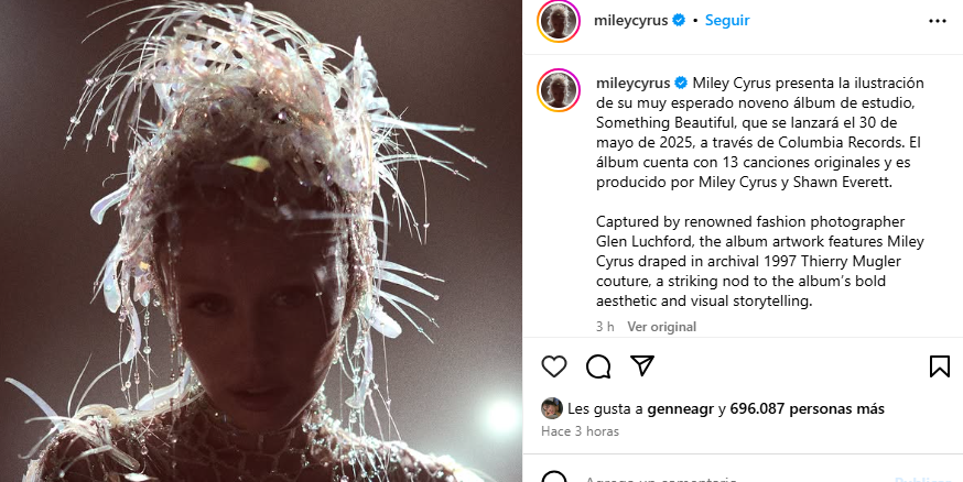 Miley Cyrus prepara el lanzamiento de su noveno álbum: conoce la fecha de estreno Miley Cyrus prepara el lanzamiento de su noveno álbum: conoce la fecha de estreno