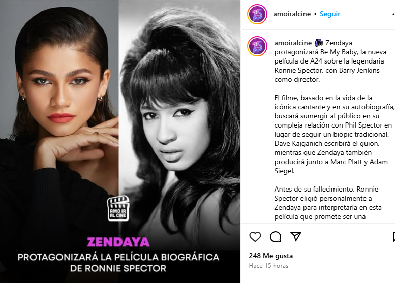 Zendaya será la protagonista en la película biográfica de Ronnie Spector: conozca quién será el director