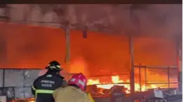 Incendio de gran magnitud en los depósitos de una importante empresa en Valencia: afectó más de 2 mil metros cuadrados