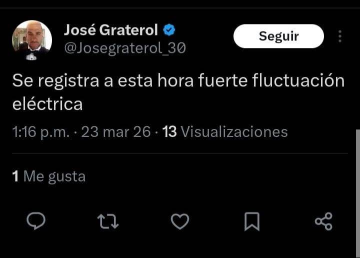 Reportan fluctuación eléctrica en Caracas y varias zonas del país este 23 de marzo: detalles aquí