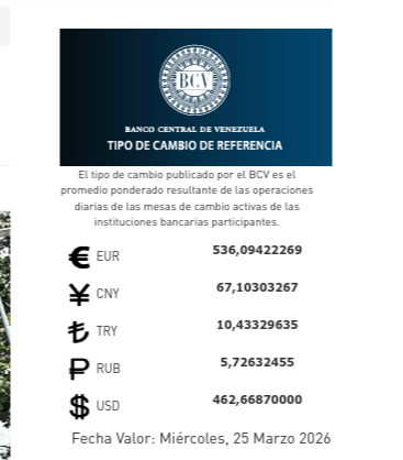 Dólar y euro BCV para hoy 25 de marzo: así se cotizan las monedas oficiales Dólar y euro BCV para hoy 25 de marzo: así se cotizan las monedas oficiales