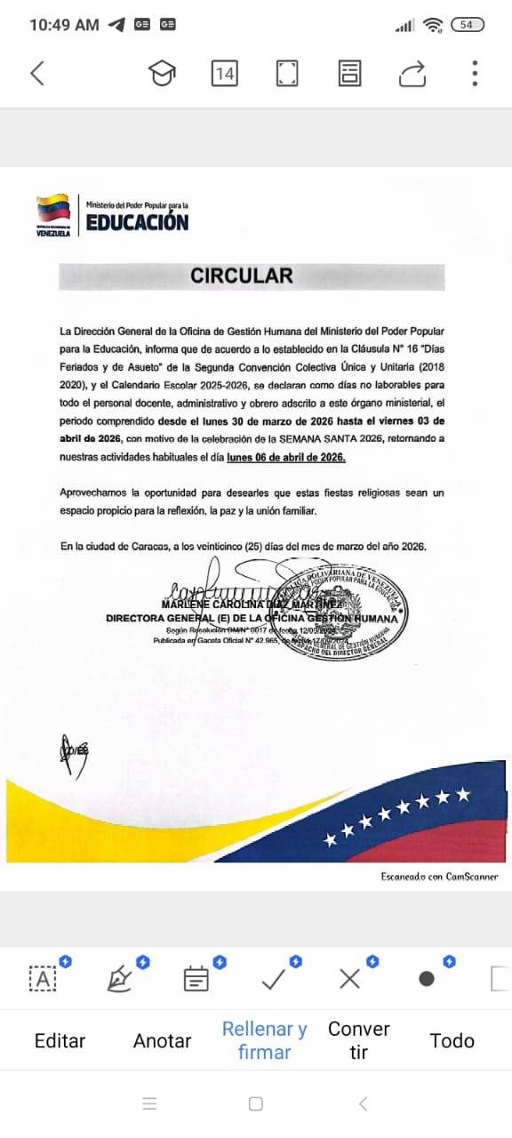 OFICIAL: Ministerio de Educación se pronuncia sobre las clases durante Semana Santa