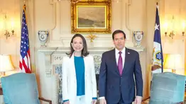 Primeras declaraciones de María Corina Machado tras reunión con Marco Rubio: esto dijo