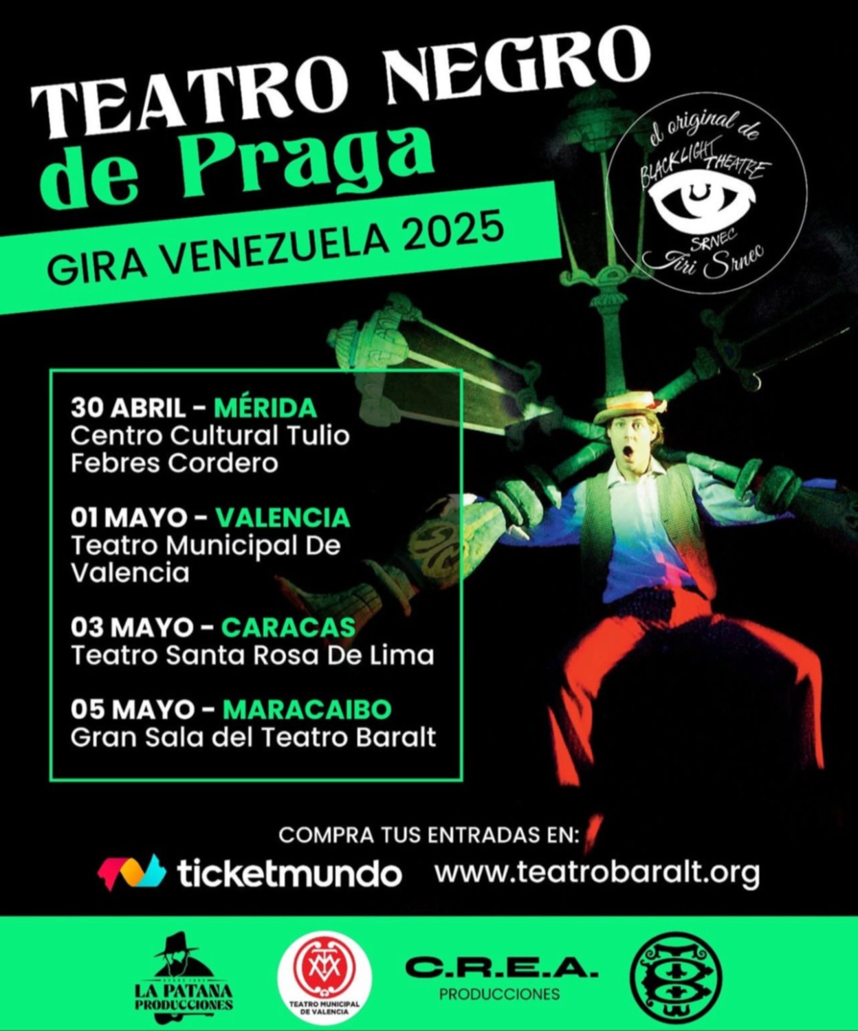 Teatro Negro de Praga regresa a Venezuela: realizará gira nacional por cuatro estados