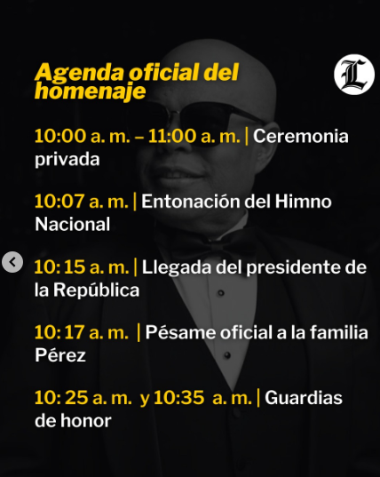 Homenaje a Rubby Pérez: conoce la agenda oficial del último adiós al merenguero Homenaje a Rubby Pérez: conoce la agenda oficial del último adiós al merenguero