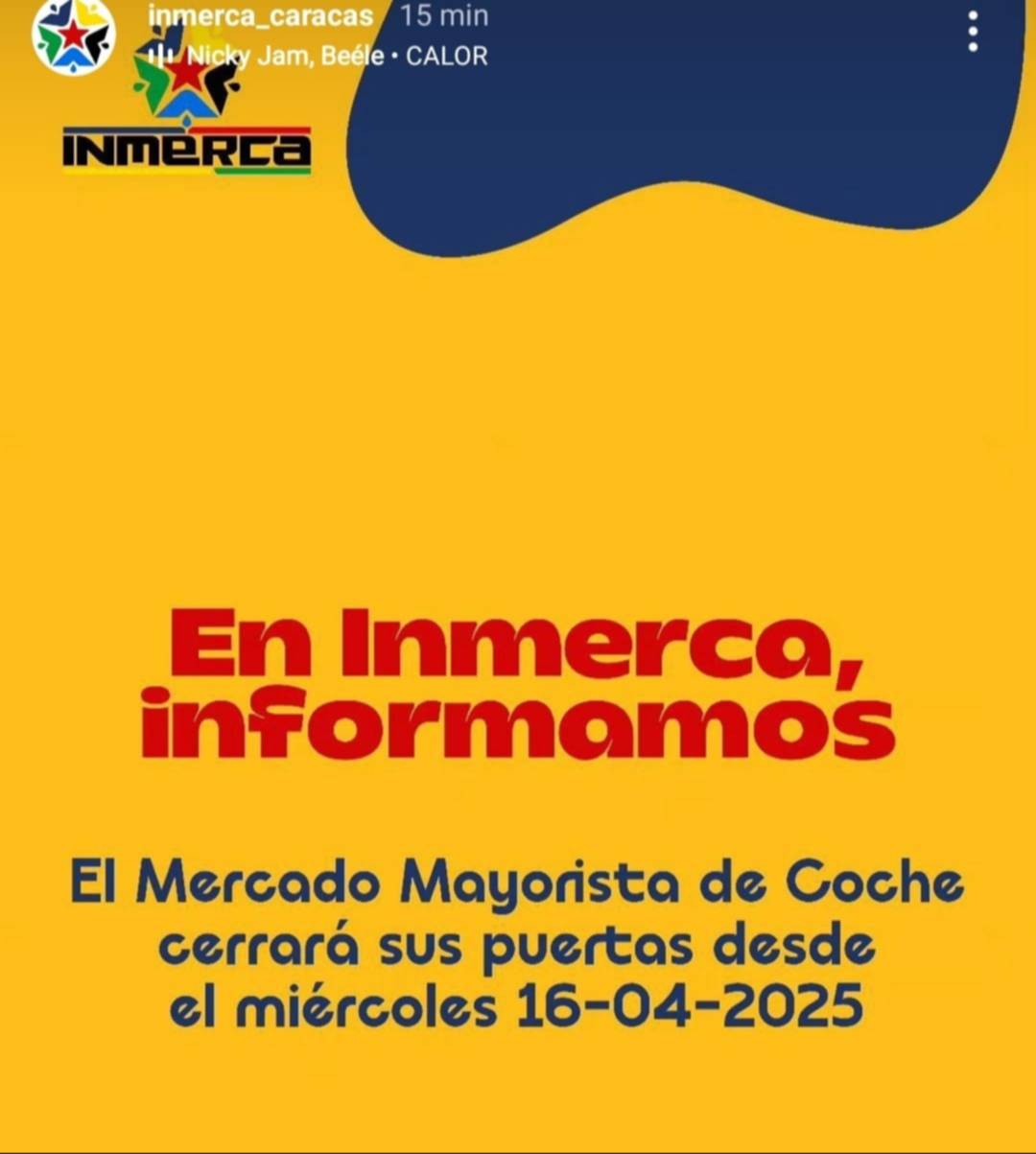 Semana Santa 2025: Mercado mayorista de Coche trabaja hasta este 16 de abril Semana Santa 2025: Mercado mayorista de Coche trabaja hasta este 16 de abril