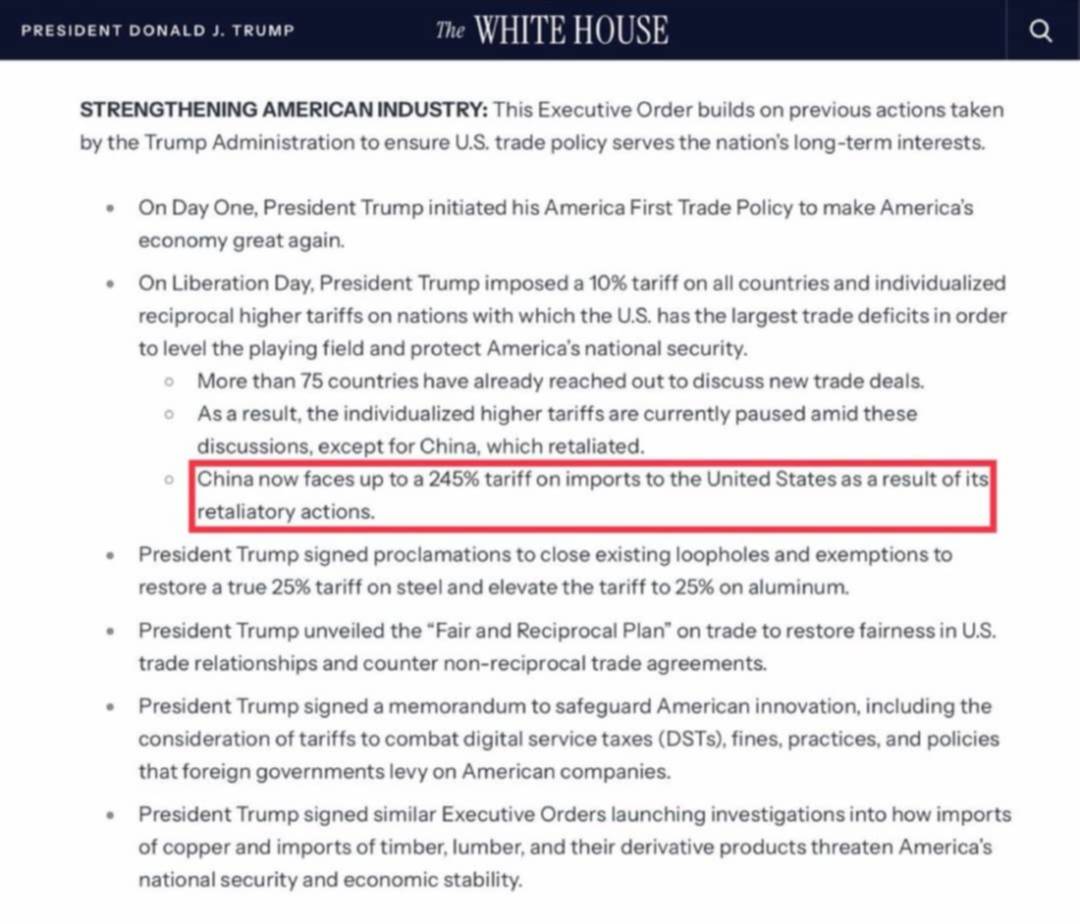 Trump impone un histórico aumento de aranceles a China: supera el 240%