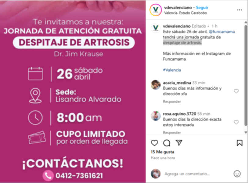 Realizarán jornada gratuita de despistaje de artrosis este 26 de abril Realizarán jornada gratuita de despistaje de artrosis este 26 de abril