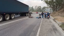 Motorizado fue arrollado por una gandola en la bajada de Tazón este 28 de abril