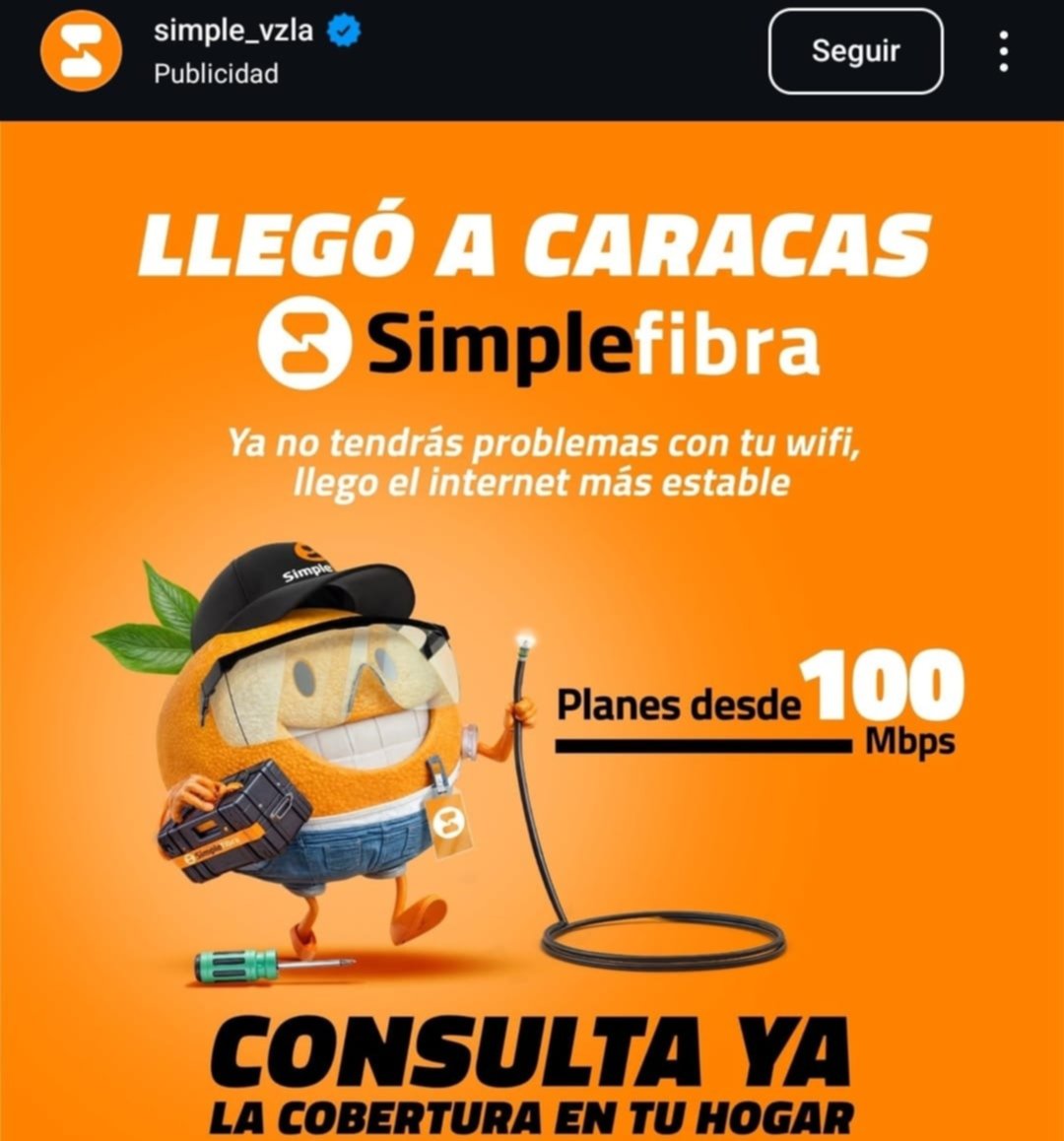 Precios de los planes de internet por fibra de Simple: desde Bs 2.092
