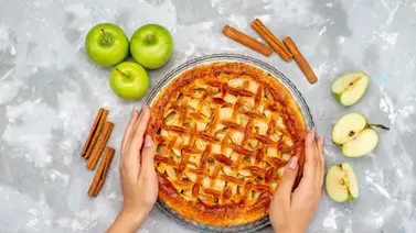 Receta para elaborar en el airfryer: tarta de manzana y almendras para el desayuno o la merienda Receta para elaborar en el airfryer: tarta de manzana y almendras para el desayuno o la merienda