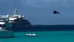 Video viral: maniobra aérea sobre megayate de lujo sorprende a turistas en Los Roques